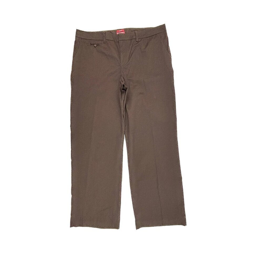 Merona Relaxed Straight Women's size 18 Dark Brown Khaki Chino Pants